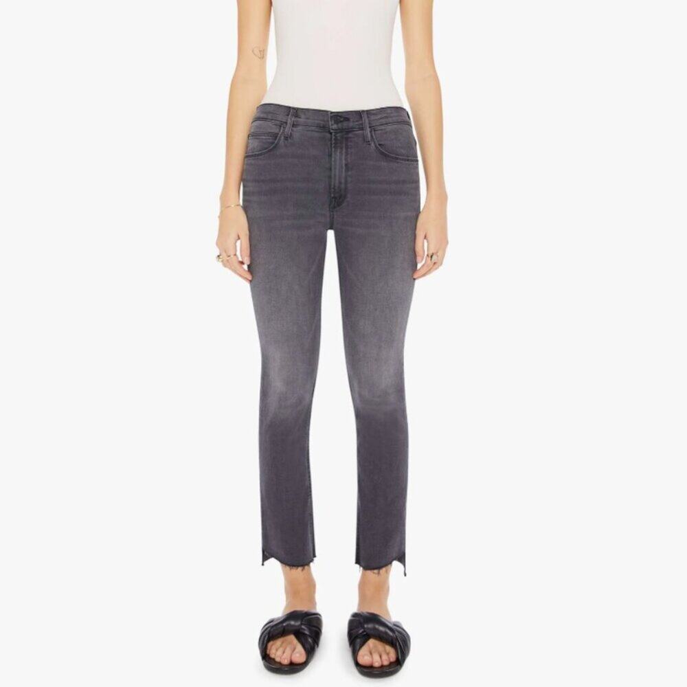 Mother The Mid Rise Dazzler Ankle Step Fray Jeans